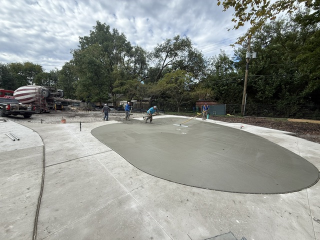 circular concrete area