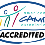 American Camp Association accredited logo with colorful figures and text.