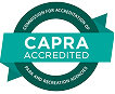 Seal indicating CAPRA accreditation for Park and Recreation Agencies.